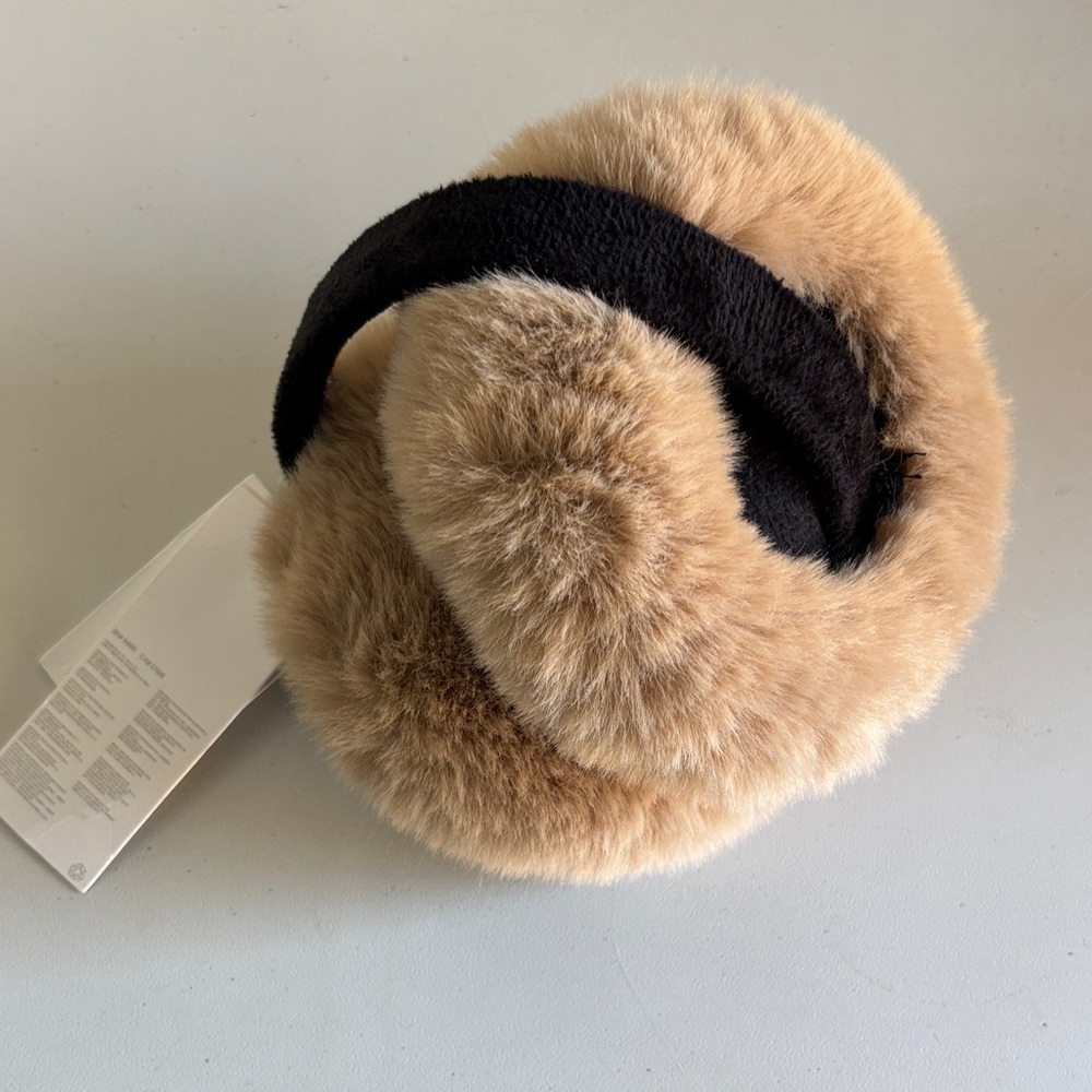 Forever 21 Tan and Black Faux Fur Earmuffs